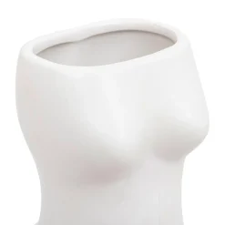 VASE CERAMIQUE BLANC CORPS ETEL H.17CM