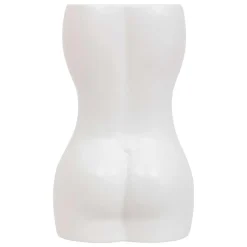 VASE CERAMIQUE BLANC CORPS ETEL H.17CM