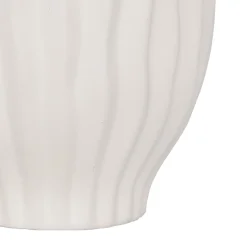 VASE CERAMIQUE STRIE FERNAN BLANC H.22CM
