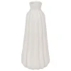 VASE CERAMIQUE STRIE FERNAN BLANC H.30CM