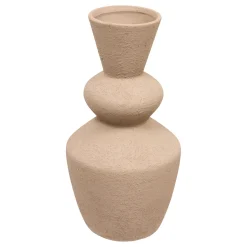 VASE CERAMIQUE TOTEM EZIA BLANC H.34CM