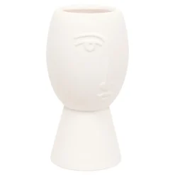 VASE CERAMIQUE VISAGE PAM H.19.8CM