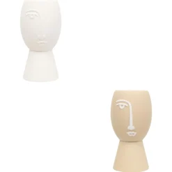 VASE CERAMIQUE VISAGE PAM H.19.8CM
