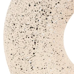 VASE CIRCLE CERAMIQUE BLANC NOIR H.30CM