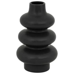 VASE CLOTHILDE CERAMIQUE NOIR H.25CM