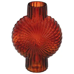 VASE COQUILLAGE VERRE RUBY H.25CM
