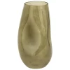 VASE DESTRUCTURE BRAVI VERRE KAKI H.28CM