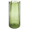 VASE IRREGULIER VERRE VERT JEMO H.32CM