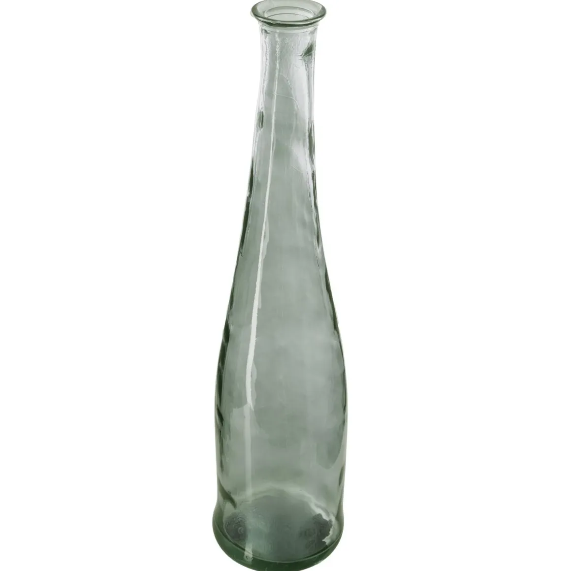 VASE LONG VERRE RECYCLE KAKI H.80CM