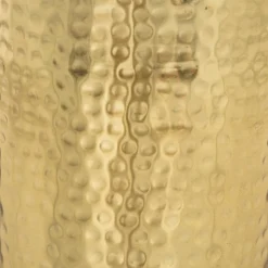 VASE METAL MARTELE GOLD H.19CM