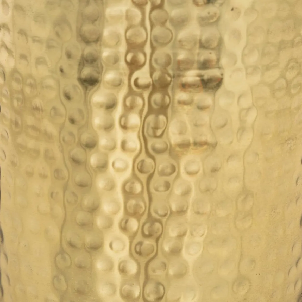 VASE METAL MARTELE GOLD H.19CM
