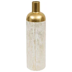 VASE METAL MIRSA DORE BLANC H.60.5CM