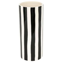 VASE RAYE EDRIC CERAMIQUE NOIR H.30CM