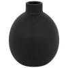 VASE RILY CERAMIQUE NOIR H.18CM