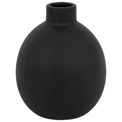 VASE RILY CERAMIQUE NOIR H.18CM