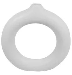 VASE ROND H.20CM BLANC