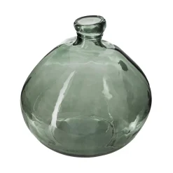 VASE ROND VERRE RECYCLE KAKI D.33CM