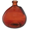 VASE ROND VERRE RECYCLE ULY AMBRE D.23CM