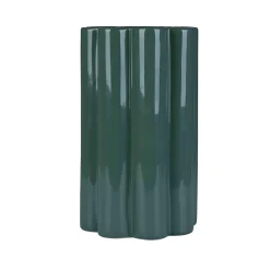 VASE SHANI VERT CERAMIQUE H.25CM