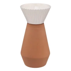 VASE TERRACOTTA BICOLORE BLANC ALICANTE