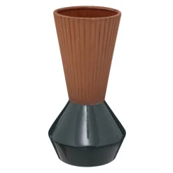 VASE TERRACOTTA BICOLORE VERT ALICANTE H.25CM