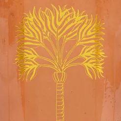 VASE VERRE BOUTEILLE AMBRE TROPICAL BOUDOIR H.22CM