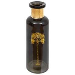 VASE VERRE BOUTEILLE KAKI TROPICAL BOUDOIR H.22CM