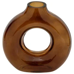 VASE VERRE CIRCLE AMBRE H.20.5CM