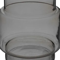 VASE VERRE GEOMETRIQUE GRIS MAY H.26.5CM