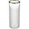 VASE VERRE GIVRE ARTIF OR H.25CM