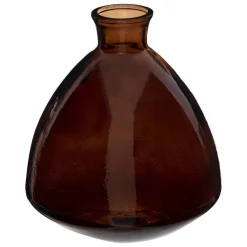 VASE VERRE RECYCLE BRUN CANDY H.19CM