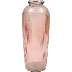 VASE VERRE RECYCLE LUZ ROSE H.72CM
