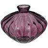 VASE VERRE RECYCLE ROSE CANDY H.14CM