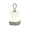 VEILLEUSE NOMADE SILICONE LED A PILES 8X8X16CM GRIS