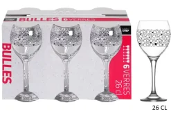 6 VERRES A PIED BULLES 24.5CL