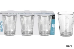 6 VERRES FLOWER 20CL