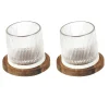 VERRE WHISKY SUPPORT ACACIA X2 PIECES