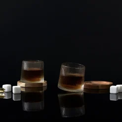 VERRE WHISKY SUPPORT ACACIA X2 PIECES