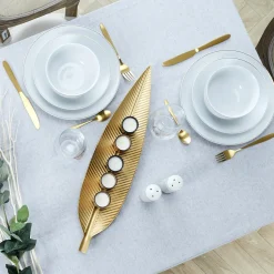 VIDE POCHE METAL FEUILLE DORE