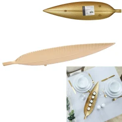 VIDE POCHE METAL FEUILLE DORE
