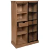 VITRINE BIBLIOTHEQUE 2 TIROIRS DANIK