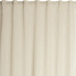 VOILAGE APOLINE ECRU 140X280CM GALON FRONCEUR PATTE CACHEE