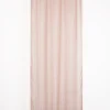 VOILAGE ELAURA ROSE 135X300CM GALON FRONCEUR PATTE CACHEE