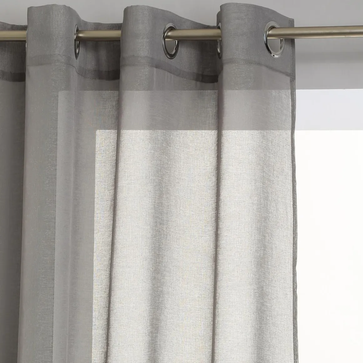 VOILAGE ETAMINE GRIS 140X240CM