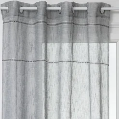 VOILAGE INDI A OEILLETS GRIS 140X240CM