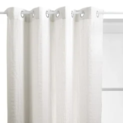 VOILAGE NOA SEERSUCKER BLANC 140X240CM