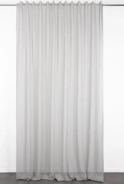 VOILAGE ZEPHYR GRIS 280X300CM GALON FRONCEUR PATTE CACHEE